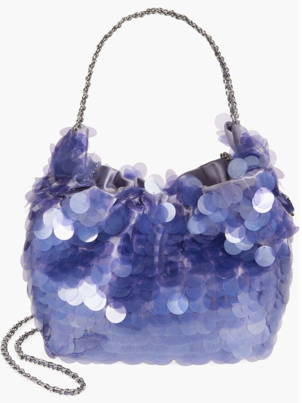 Tory Burch Mini Fleming Paillette Hobo Bag